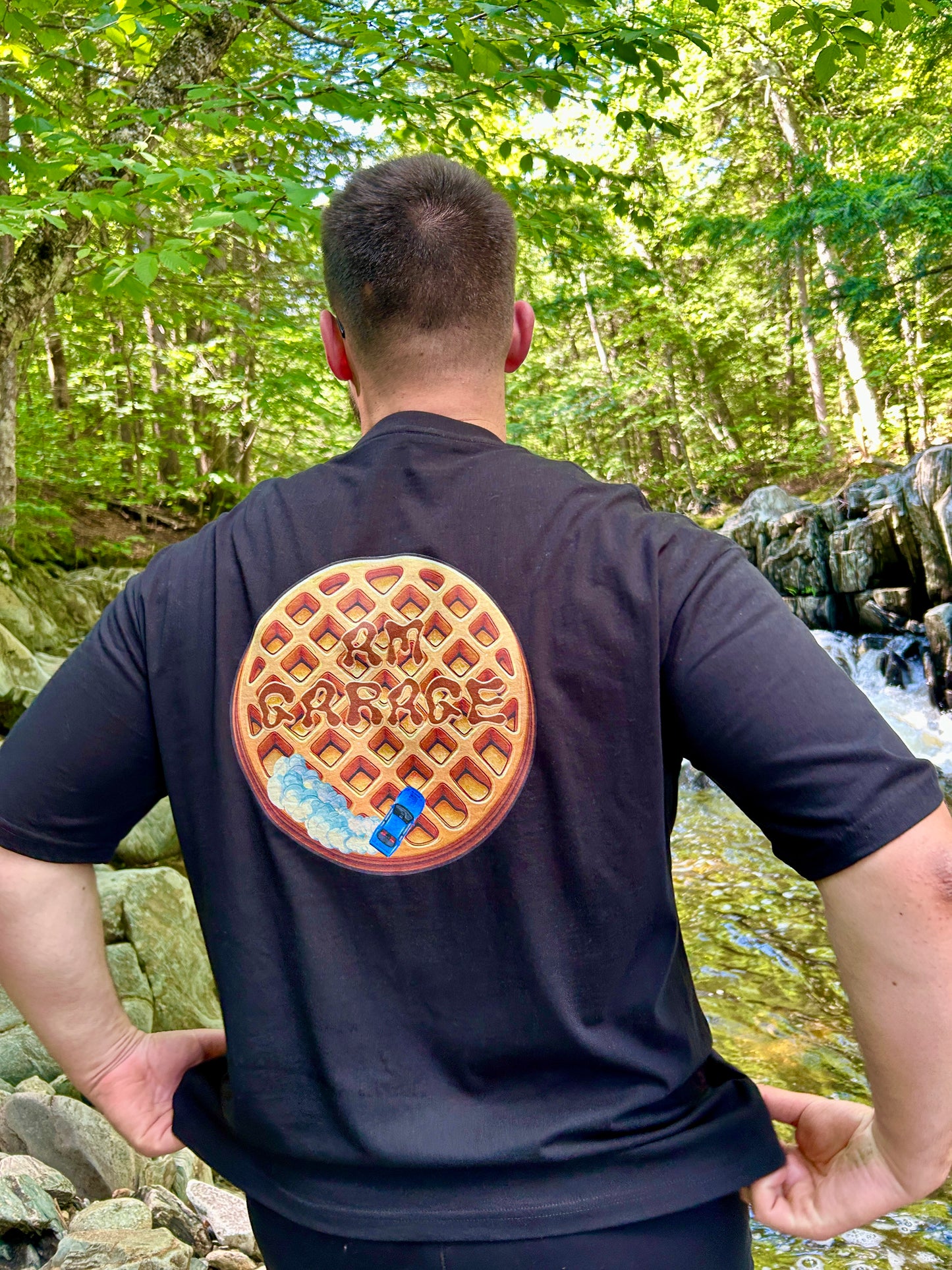 Waffles and Syrup Garage Tee